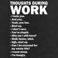 Thoughts During Work Funny Trucker Hat
