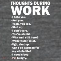 Thoughts During Work Funny 7 Panel Mesh Trucker Snapback Hat