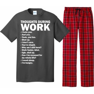 Thoughts During Work Funny Pajama Set