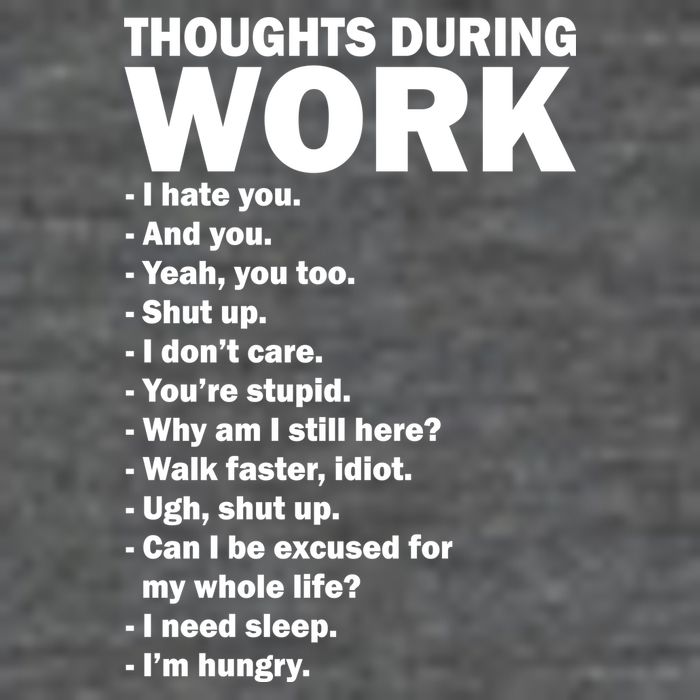Thoughts During Work Funny Magnet