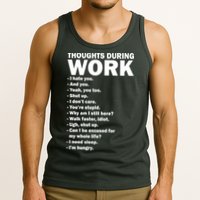 Thoughts During Work Funny Tank Top