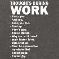 Thoughts During Work Funny Cotton Canvas Backpack
