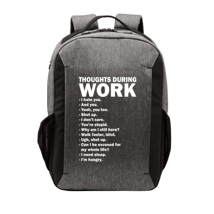 Thoughts During Work Funny Vector Backpack
