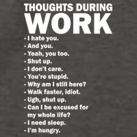 Thoughts During Work Funny Vector Backpack