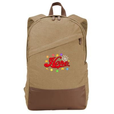 The Hope Personalized Name Flowers On Stage Stars  Cotton Canvas Backpack