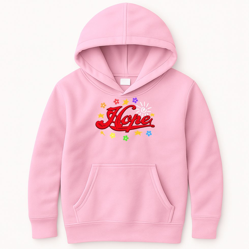 The Hope Personalized Name Flowers On Stage Stars  Kids Hoodie