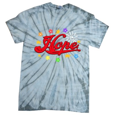The Hope Personalized Name Flowers On Stage Stars  Tie-Dye T-Shirt