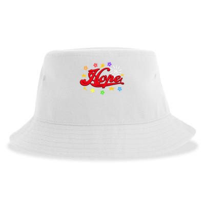The Hope Personalized Name Flowers On Stage Stars  Sustainable Bucket Hat