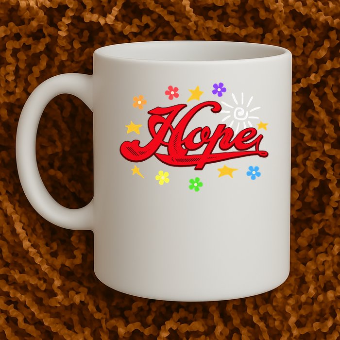 The Hope Personalized Name Flowers On Stage Stars  Mug