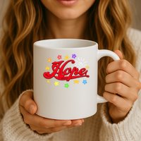 The Hope Personalized Name Flowers On Stage Stars  Mug