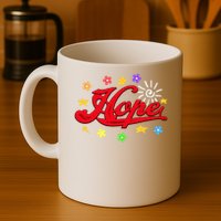 The Hope Personalized Name Flowers On Stage Stars  Mug
