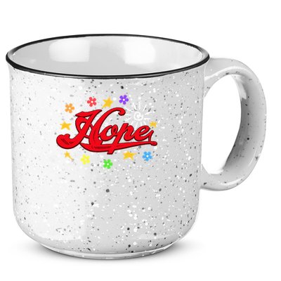 The Hope Personalized Name Flowers On Stage Stars  15oz Campfire Ceramic Mug