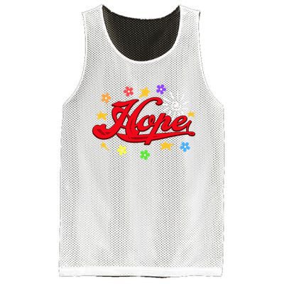 The Hope Personalized Name Flowers On Stage Stars  Mesh Reversible Basketball Jersey Tank
