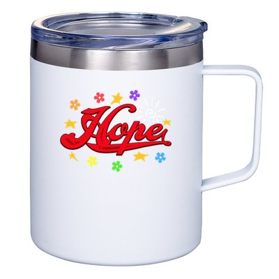 The Hope Personalized Name Flowers On Stage Stars  12oz Stainless Steel Coffee Mug