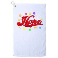 The Hope Personalized Name Flowers On Stage Stars  Golf Towel