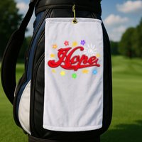 The Hope Personalized Name Flowers On Stage Stars  Golf Towel