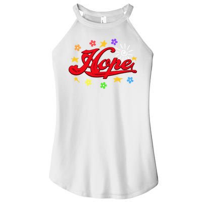 The Hope Personalized Name Flowers On Stage Stars  Women's Perfect Tri Rocker Tank