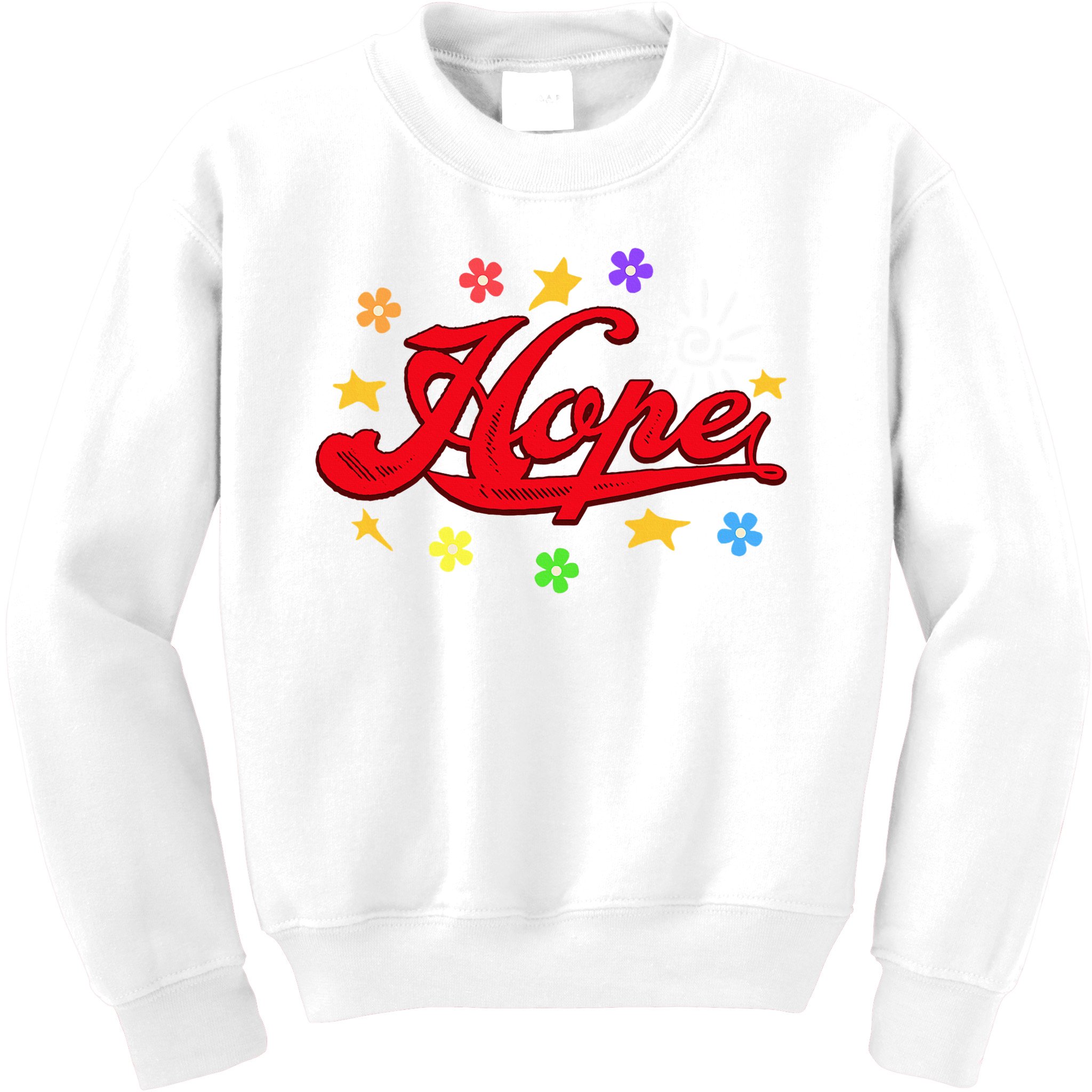 The Hope Personalized Name Flowers On Stage Stars  Kids Sweatshirt