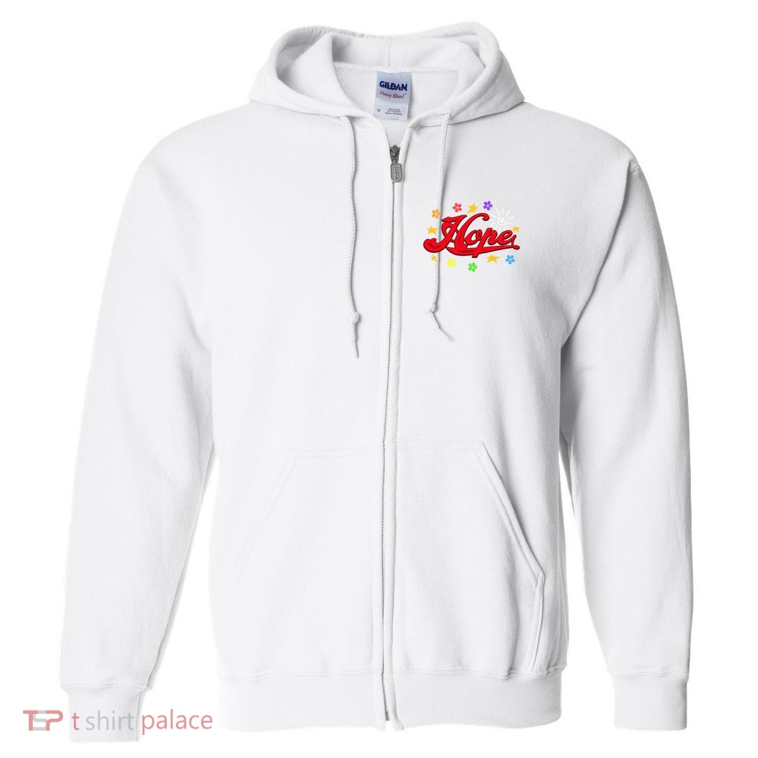 The Hope Personalized Name Flowers On Stage Stars  Full Zip Hoodie