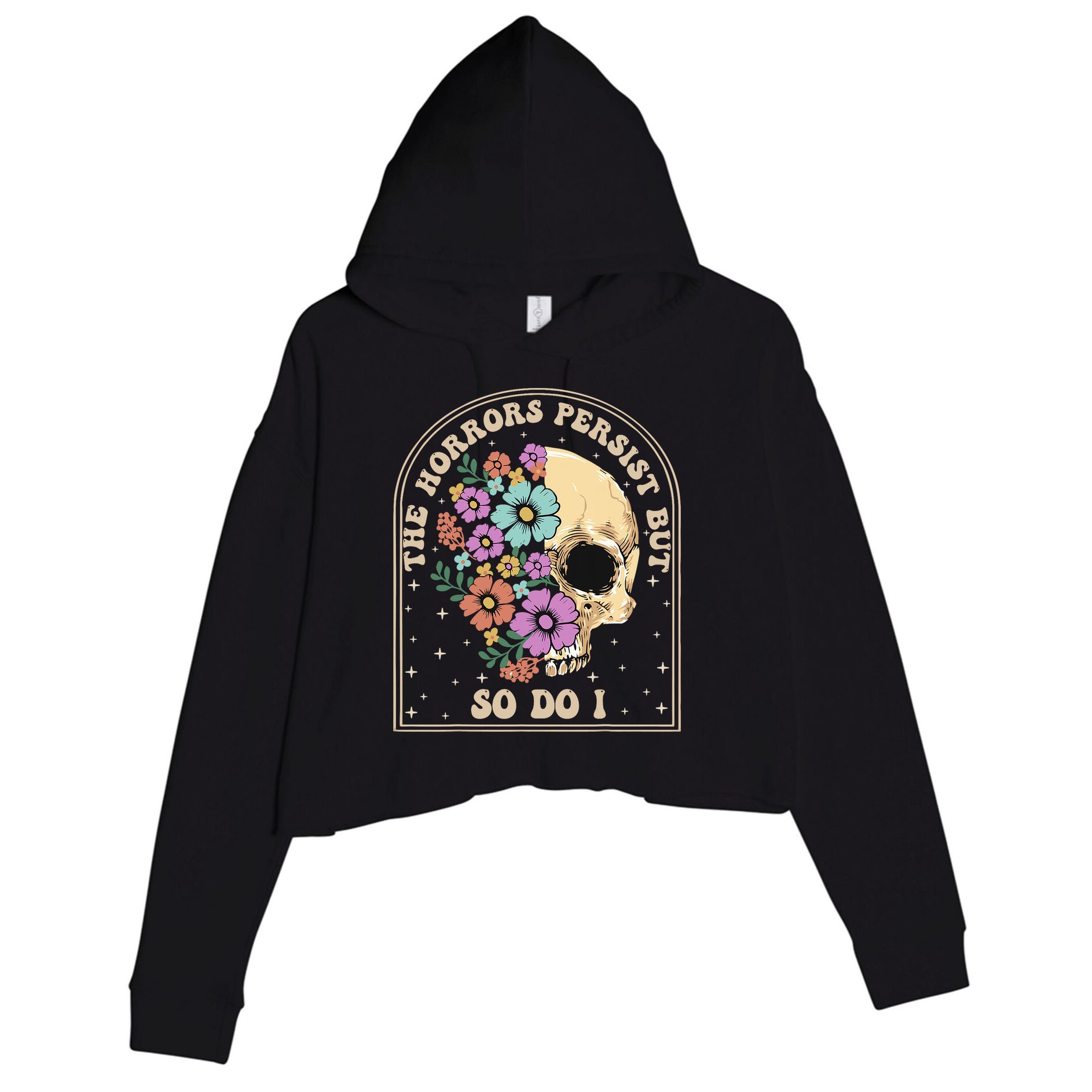 The Horrors Persist But So Do I Crop Fleece Hoodie