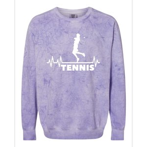 Tennis Heartbeat Pulse Tennis Player Athlete Colorblast Crewneck Sweatshirt