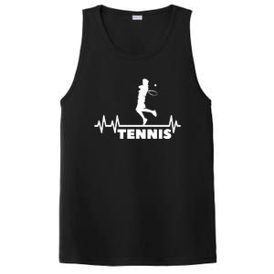 Tennis Heartbeat Pulse Tennis Player Athlete PosiCharge Competitor Tank