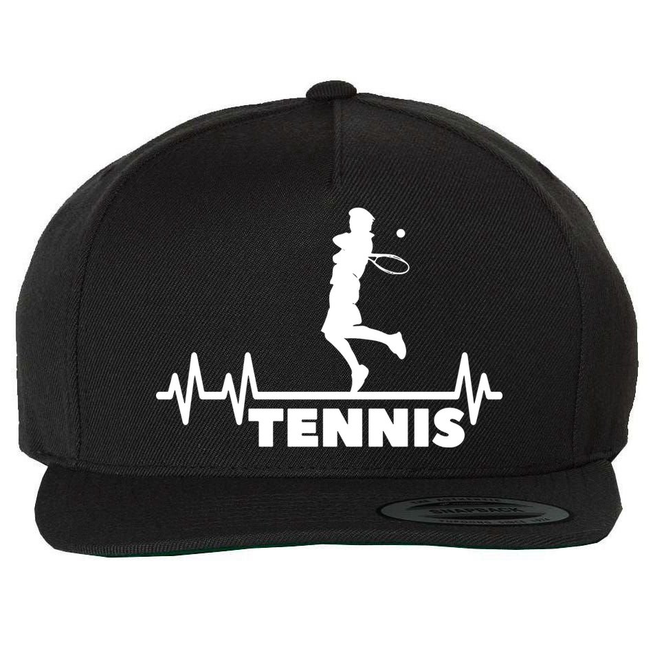 Tennis Heartbeat Pulse Tennis Player Athlete Wool Snapback Cap