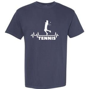 Tennis Heartbeat Pulse Tennis Player Athlete Garment-Dyed Heavyweight T-Shirt