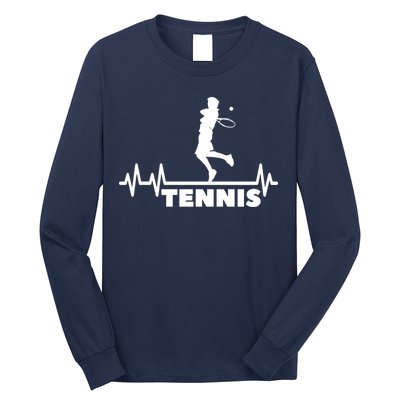 Tennis Heartbeat Pulse Tennis Player Athlete Long Sleeve Shirt