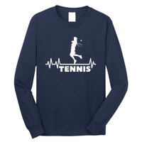 Tennis Heartbeat Pulse Tennis Player Athlete Long Sleeve Shirt