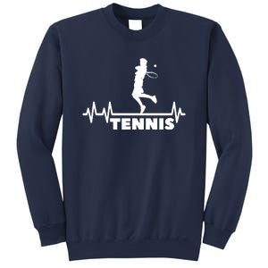 Tennis Heartbeat Pulse Tennis Player Athlete Sweatshirt