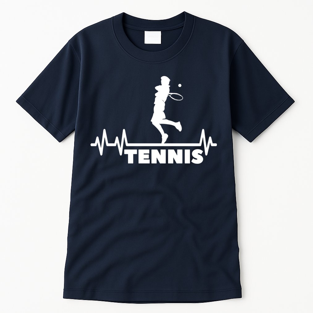 Tennis Heartbeat Pulse Tennis Player Athlete Tall T-Shirt