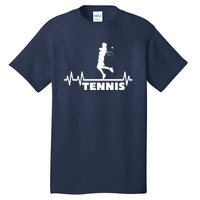 Tennis Heartbeat Pulse Tennis Player Athlete Tall T-Shirt