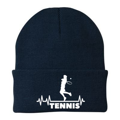 Tennis Heartbeat Pulse Tennis Player Athlete Beanie