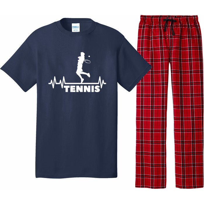 Tennis Heartbeat Pulse Tennis Player Athlete Pajama Set