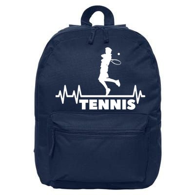 Tennis Heartbeat Pulse Tennis Player Athlete 16 in Basic Backpack