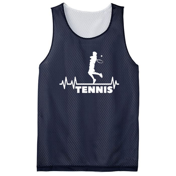 Tennis Heartbeat Pulse Tennis Player Athlete Mesh Reversible Basketball Jersey Tank