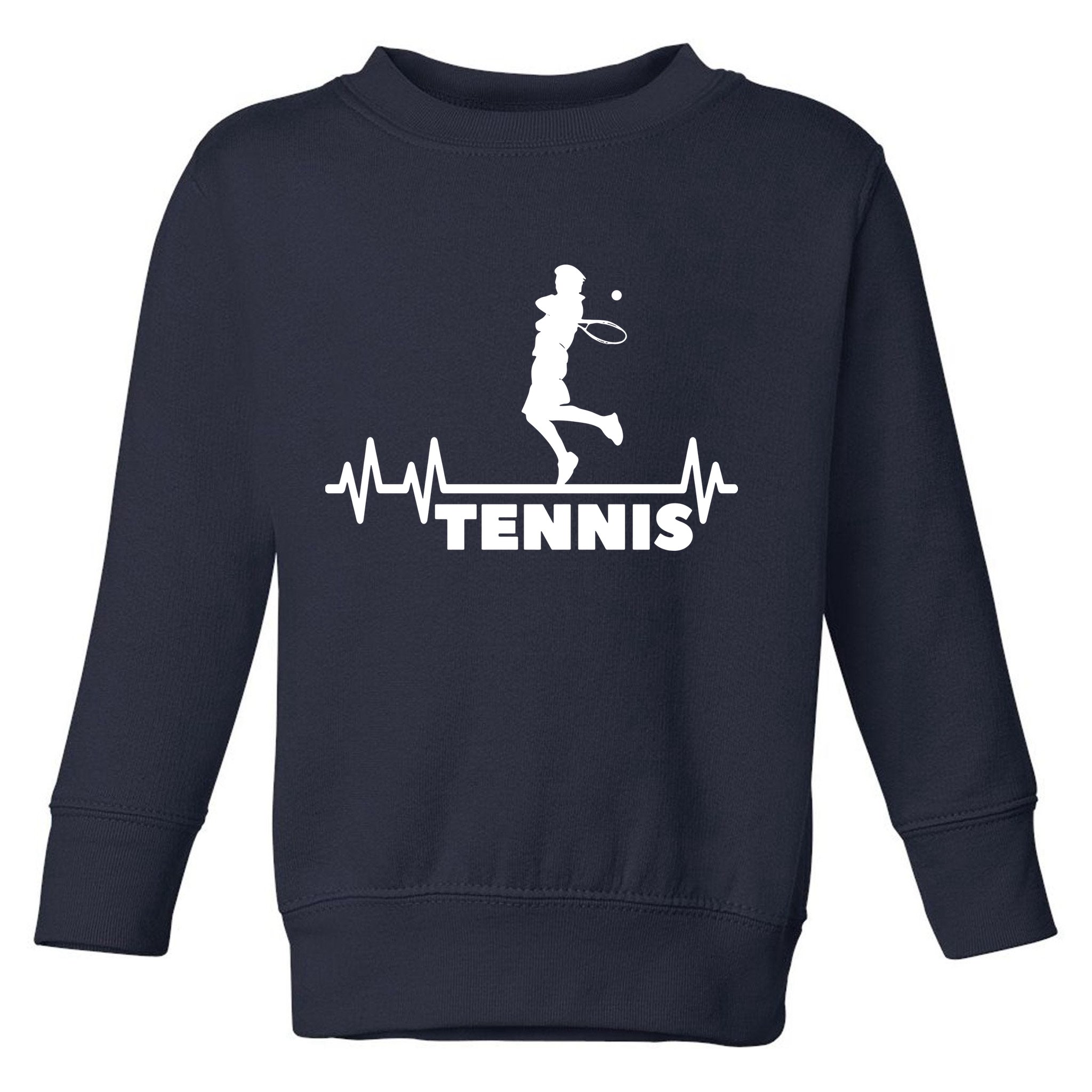 Tennis Heartbeat Pulse Tennis Player Athlete Toddler Sweatshirt