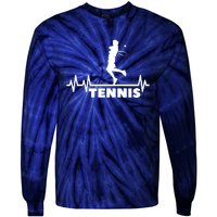 Tennis Heartbeat Pulse Tennis Player Athlete Tie-Dye Long Sleeve Shirt