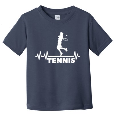 Tennis Heartbeat Pulse Tennis Player Athlete Toddler T-Shirt