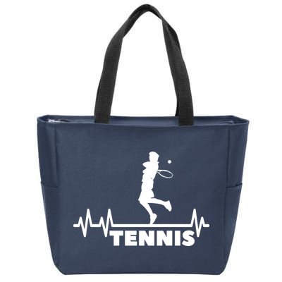 Tennis Heartbeat Pulse Tennis Player Athlete Zip Tote Bag