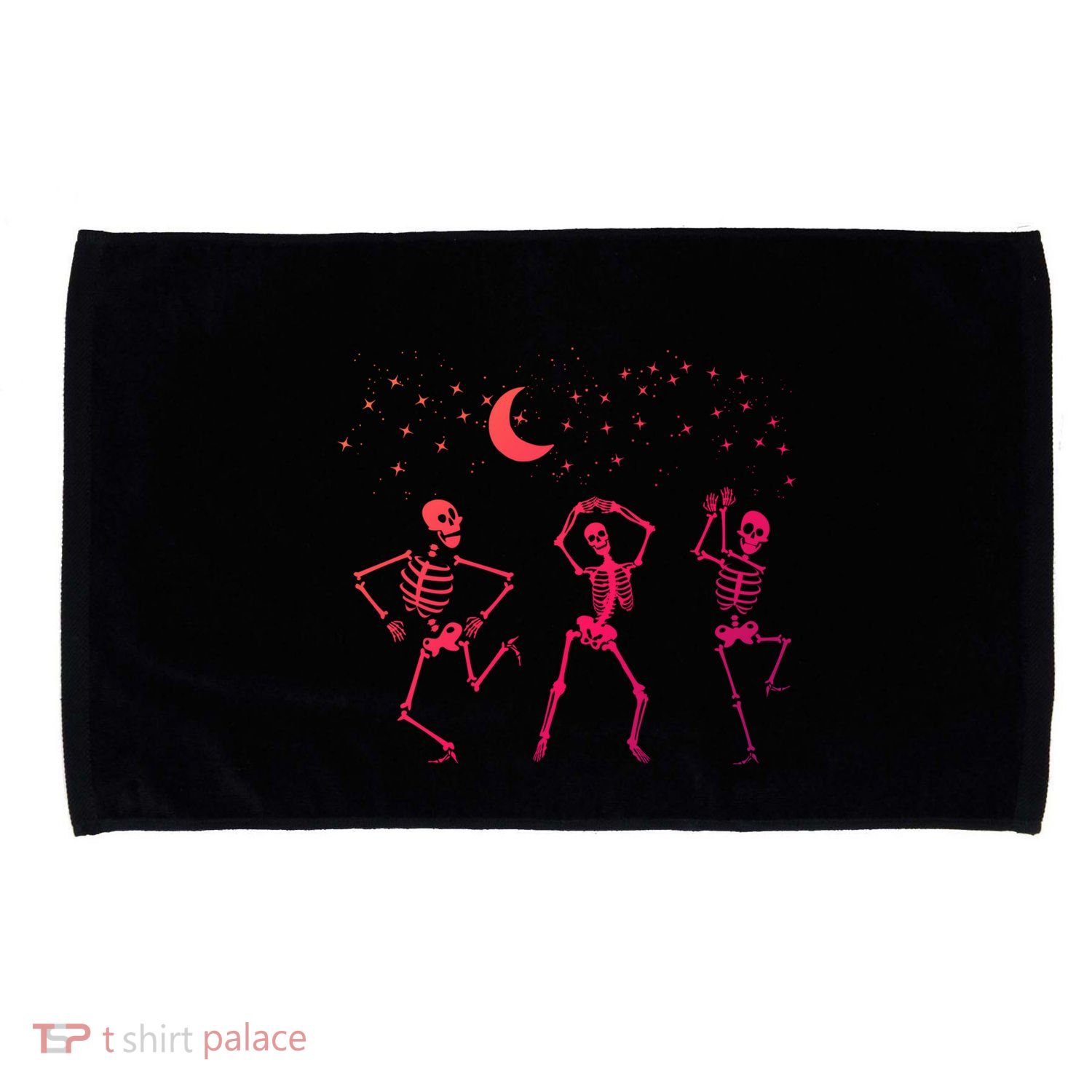Trendy Halloween Party Dancing Skeleton Dance Challenge Gift Microfiber Hand Towel