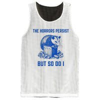 The Horrors Persist But So Do I Funny Opossum Mesh Reversible Basketball Jersey Tank