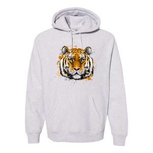 Tiger Head Portrait Premium Hoodie