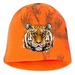 Tiger Head Portrait Kati - Camo Knit Beanie