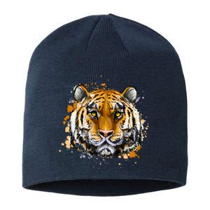 Tiger Head Portrait Sustainable Beanie