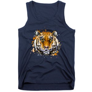 Tiger Head Portrait Tank Top