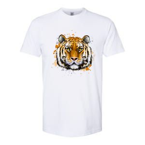 Tiger Head Portrait Softstyle CVC T-Shirt