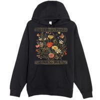 The Horrors Persist But So Do I Humor Funny Flower Design Premium Pullover Hoodie