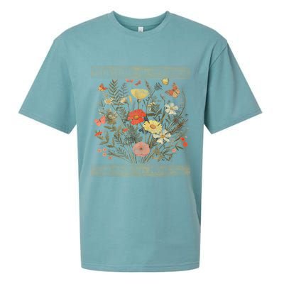 The Horrors Persist But So Do I Humor Funny Flower Design Sueded Cloud Jersey T-Shirt